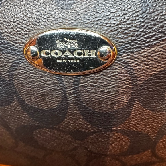 COACH F34084 SIGNATURE MINI BENNETT SATCHEL LIGHT GOLD/BROWN/BLACK - Picture 11 of 14